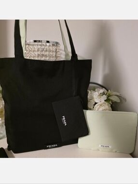 Prada Black Tote Bag with Pouch